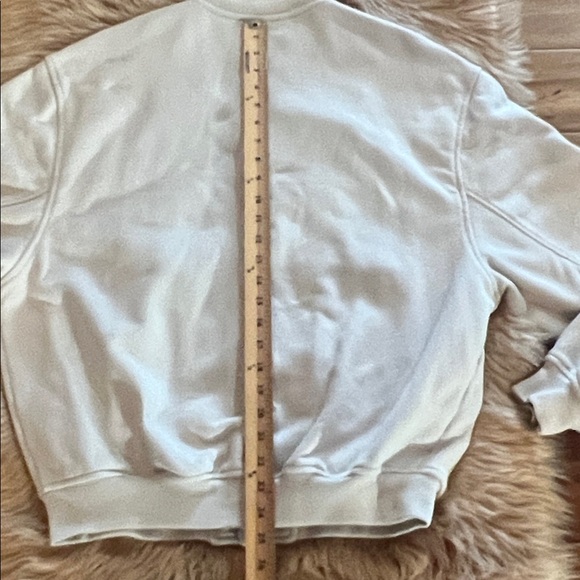 Alo Yoga Renown Varsity Jacket in Bone - Size S - Picture 10 of 13